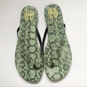 House of Harlow snake skin print sandals size 36